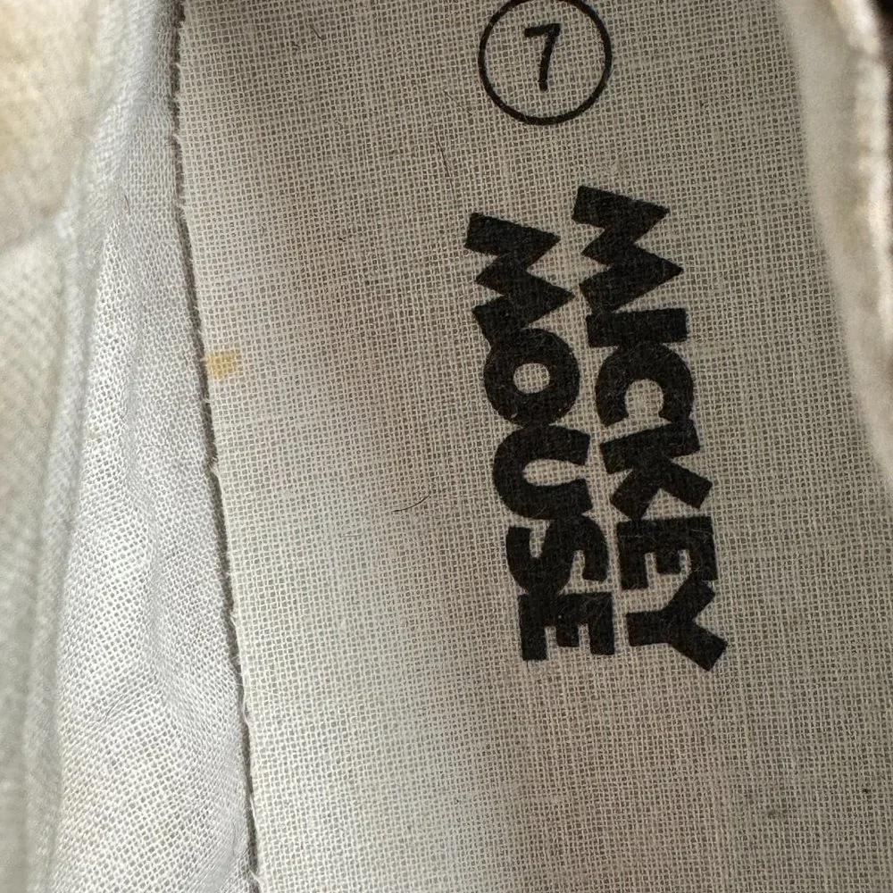 Disney Mickey Mouse size 7 black and white slipon